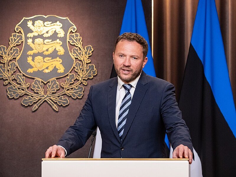 Ministro de Asuntos Exteriores estonio, Margus Tsahkna, durante una reunión con en el ministro de Asuntos Exteriores de Lituania, Kęstutis Budrys, el 10 de enero de 2025.