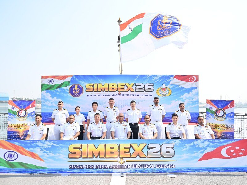 Ceremonia de inicio del ejercicio bilateral entre India y Singapur.