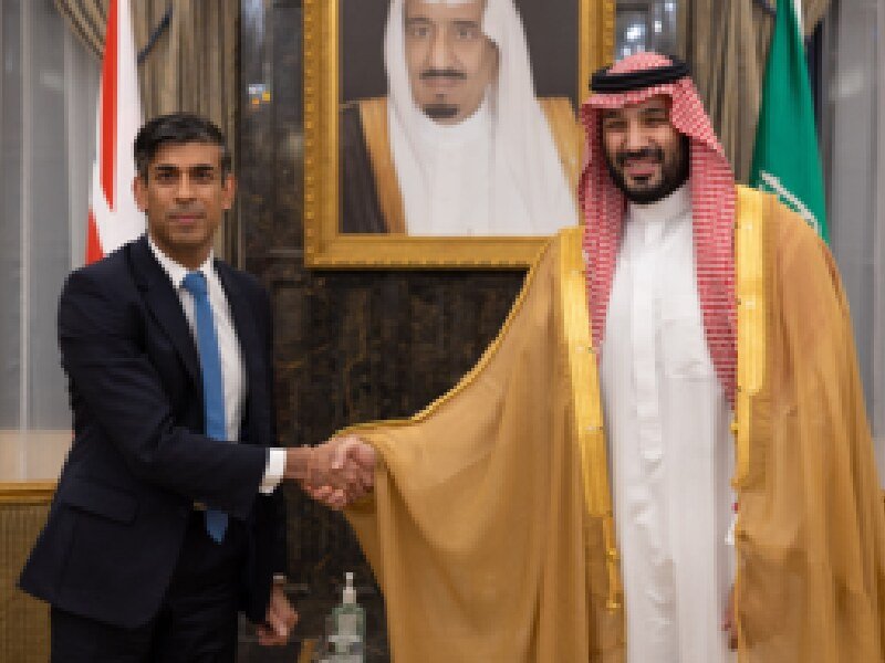 Mohammed bin Salman durante una reunión oficial en Riad