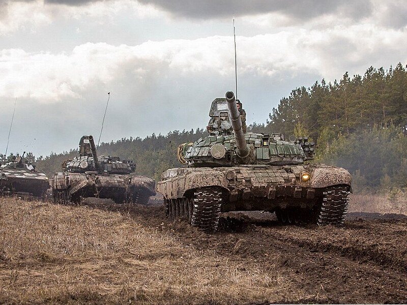 T-72B ruso en el campo de entrenamiento de Chebarkul.